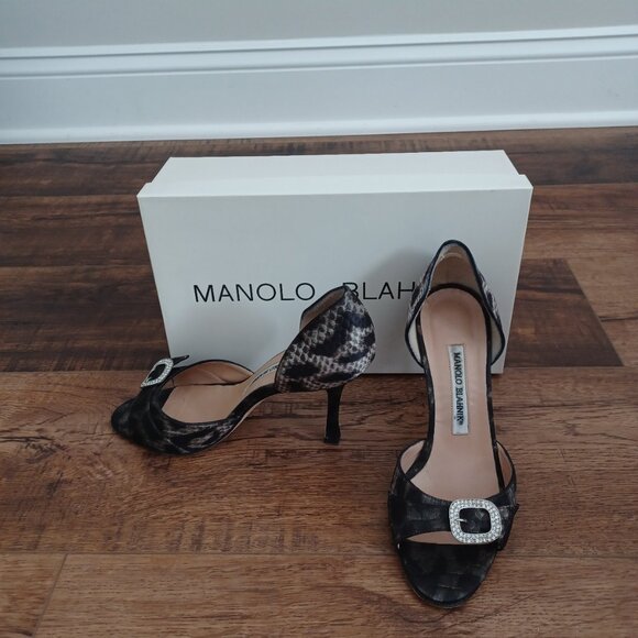 Manolo Blahnik evening animalia pattern shoes - Picture 2 of 7